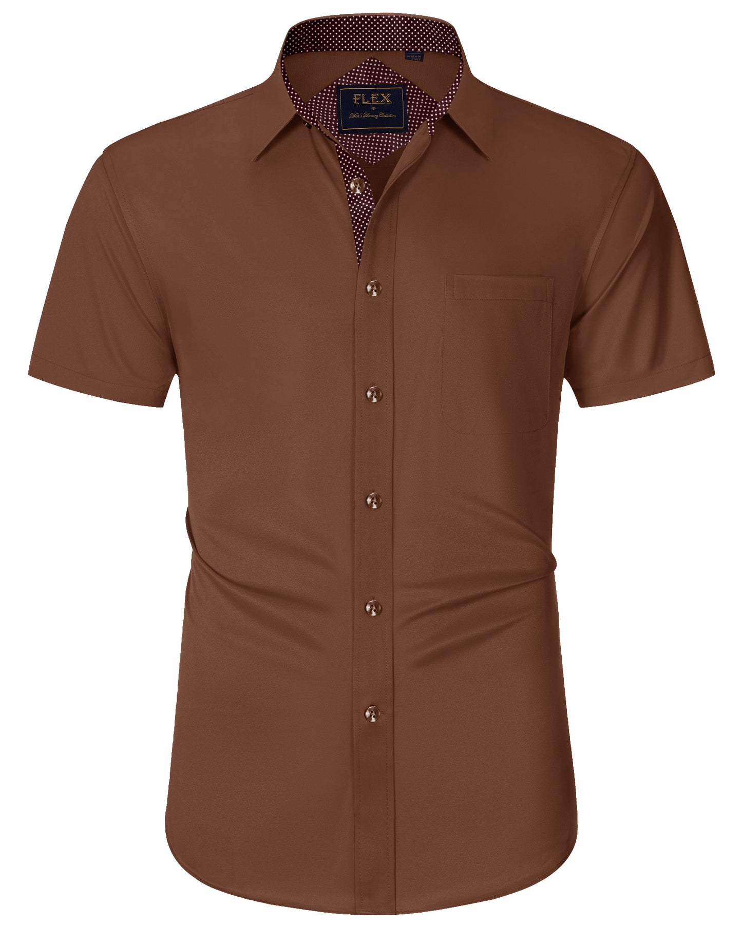J.VER Men Short Sleeve Dress Shirts with Pocket Button Down Shirt