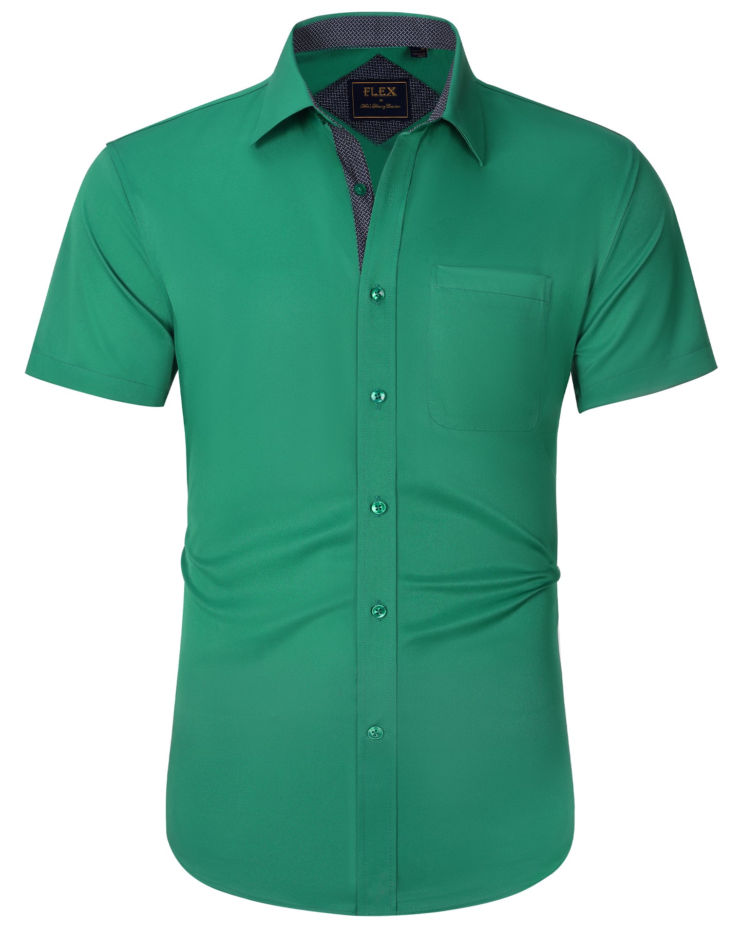 J.VER Men Short Sleeve Dress Shirts with Pocket Button Down Shirt