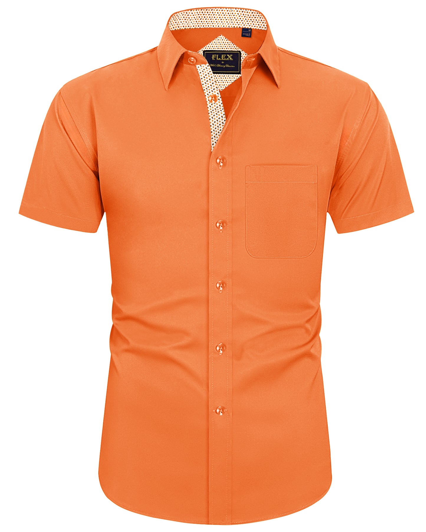 J.VER Men Short Sleeve Dress Shirts with Pocket Button Down Shirt