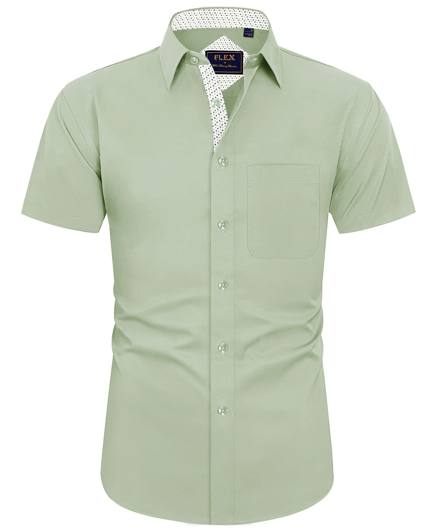 J.VER Men Short Sleeve Dress Shirts with Pocket Button Down Shirt