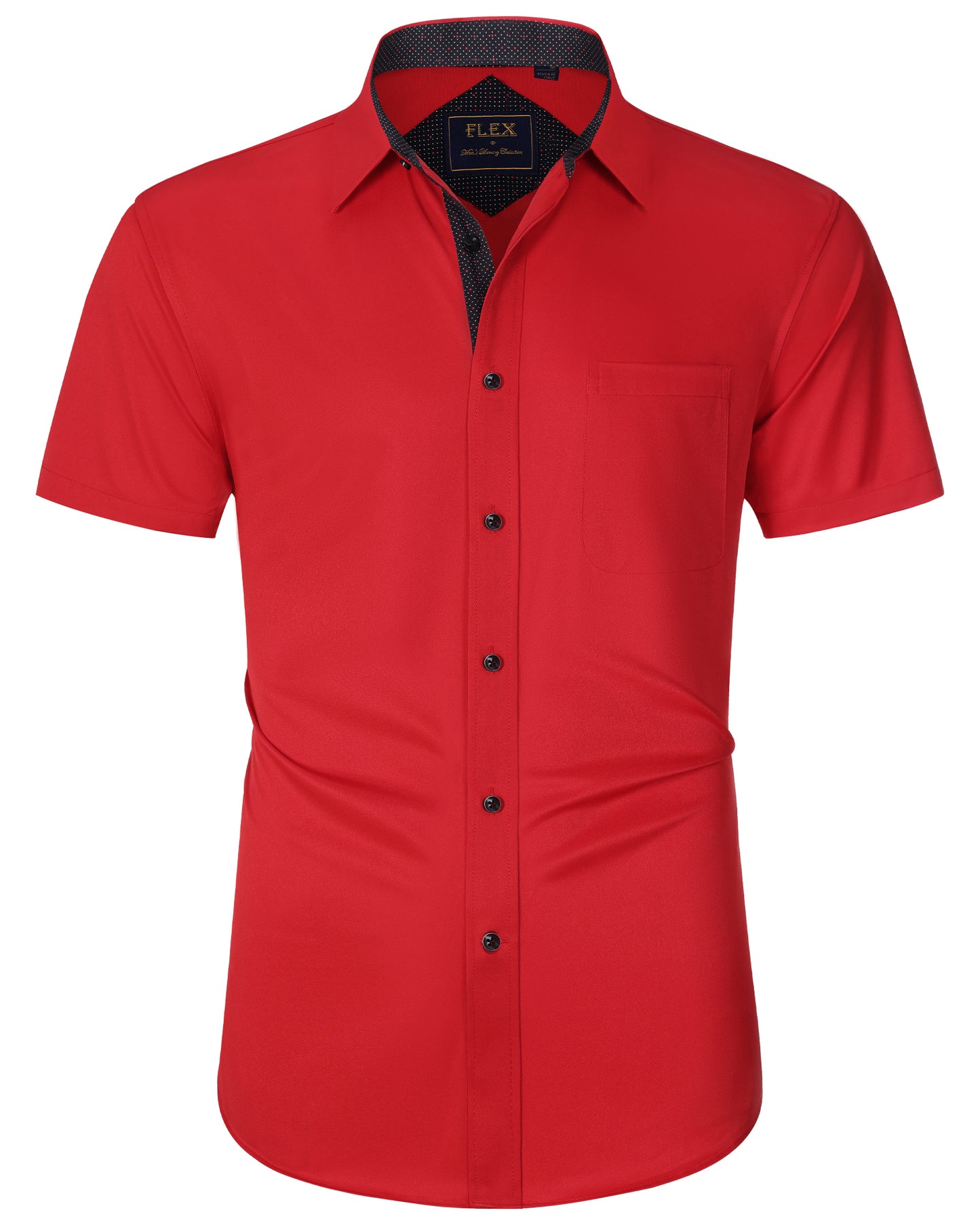 J.VER Men Short Sleeve Dress Shirts with Pocket Button Down Shirt