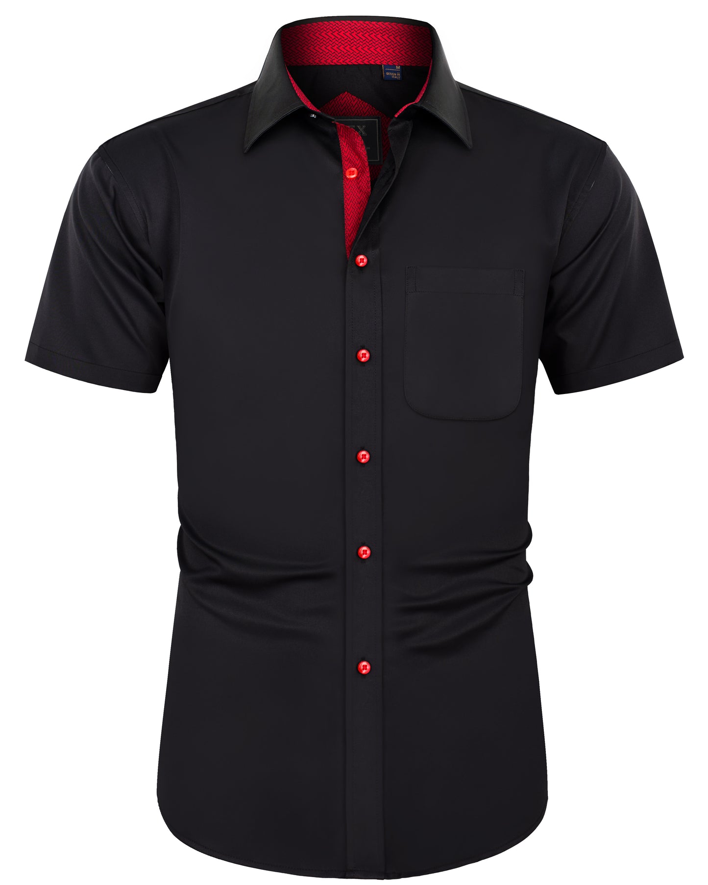 J.VER Men Short Sleeve Dress Shirts with Pocket Button Down Shirt