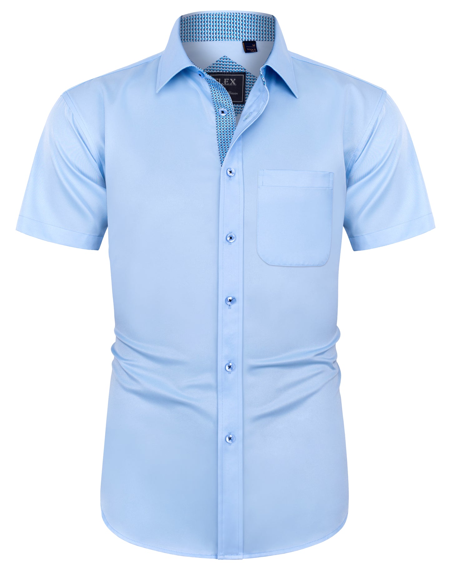 J.VER Men Short Sleeve Dress Shirts with Pocket Button Down Shirt