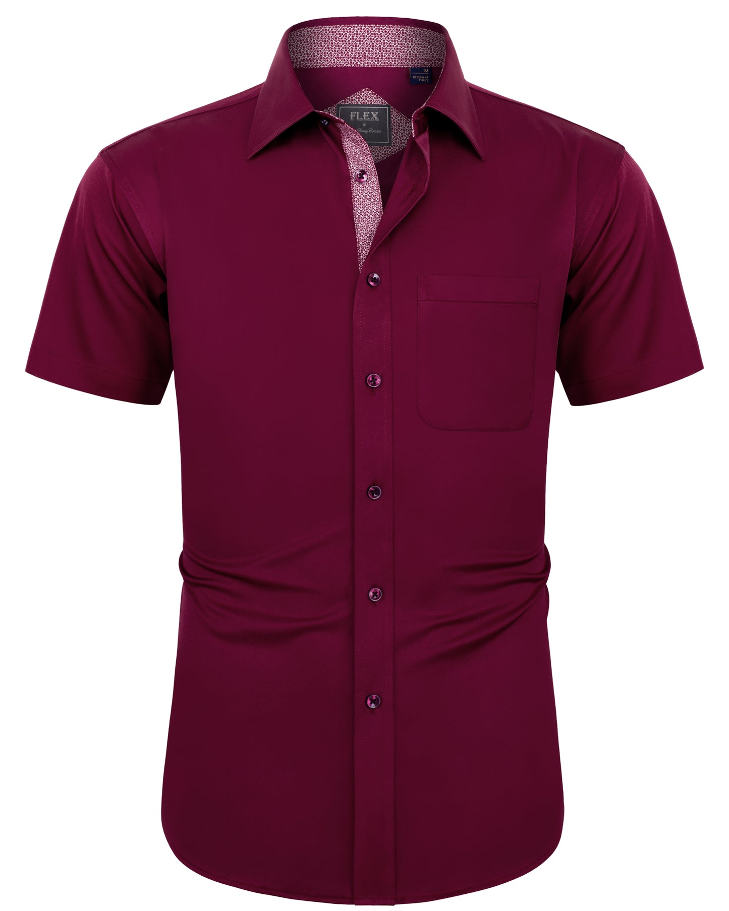 J.VER Men Short Sleeve Dress Shirts with Pocket Button Down Shirt