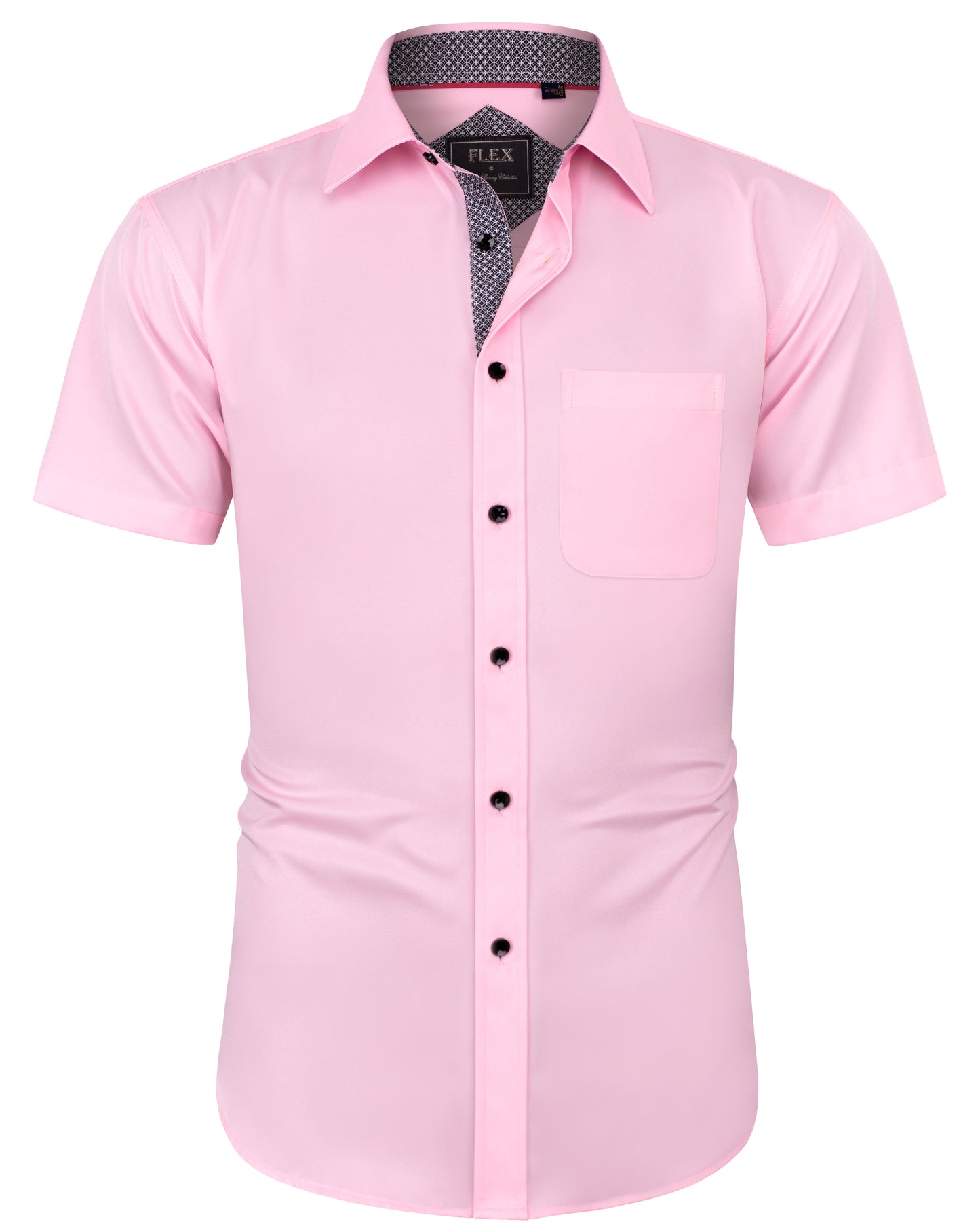 J.VER Men Short Sleeve Dress Shirts with Pocket Button Down Shirt