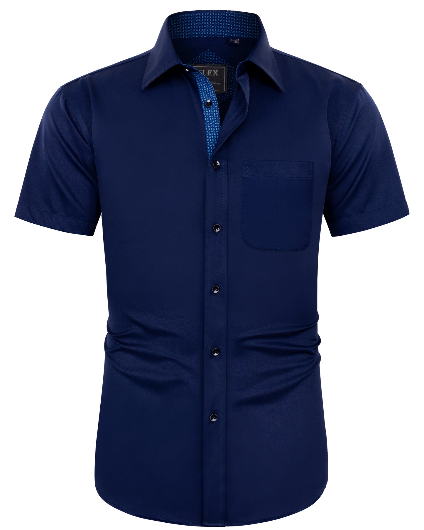 J.VER Men Short Sleeve Dress Shirts with Pocket Button Down Shirt