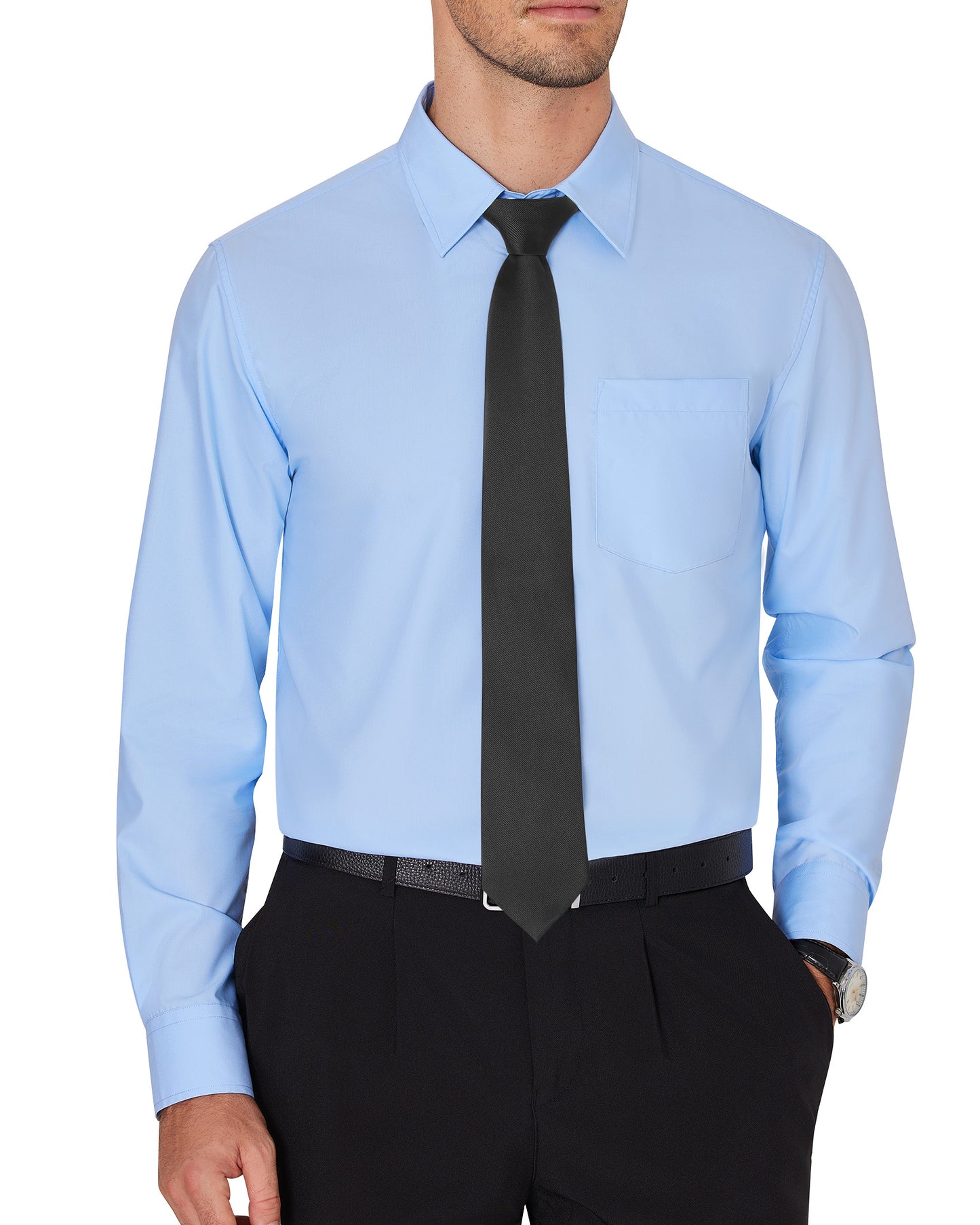 J.VER Men's Dress Wrinkle Free Long Sleeve Formal Button Down Shirts