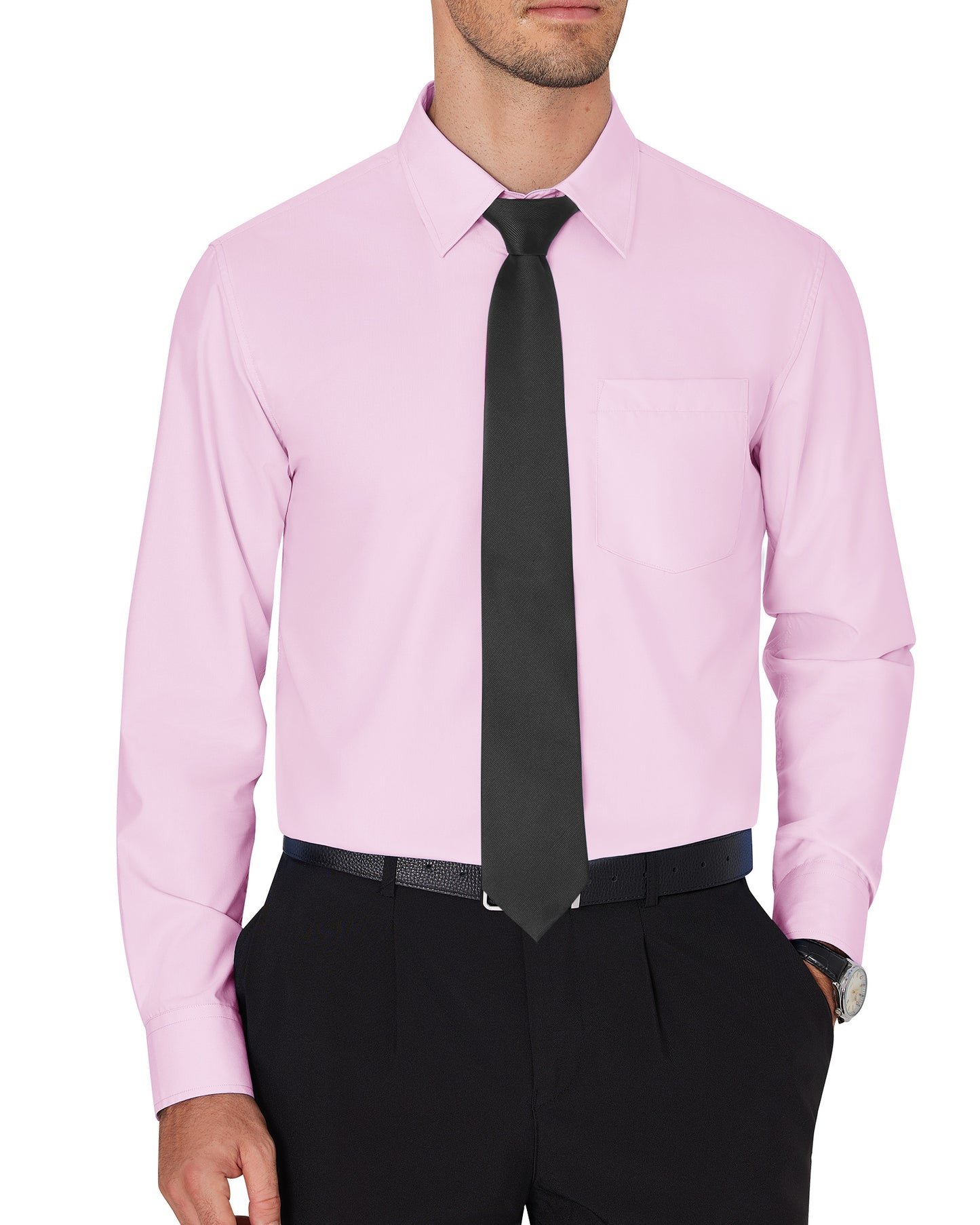 J.VER Men's Dress Wrinkle Free Long Sleeve Formal Button Down Shirts