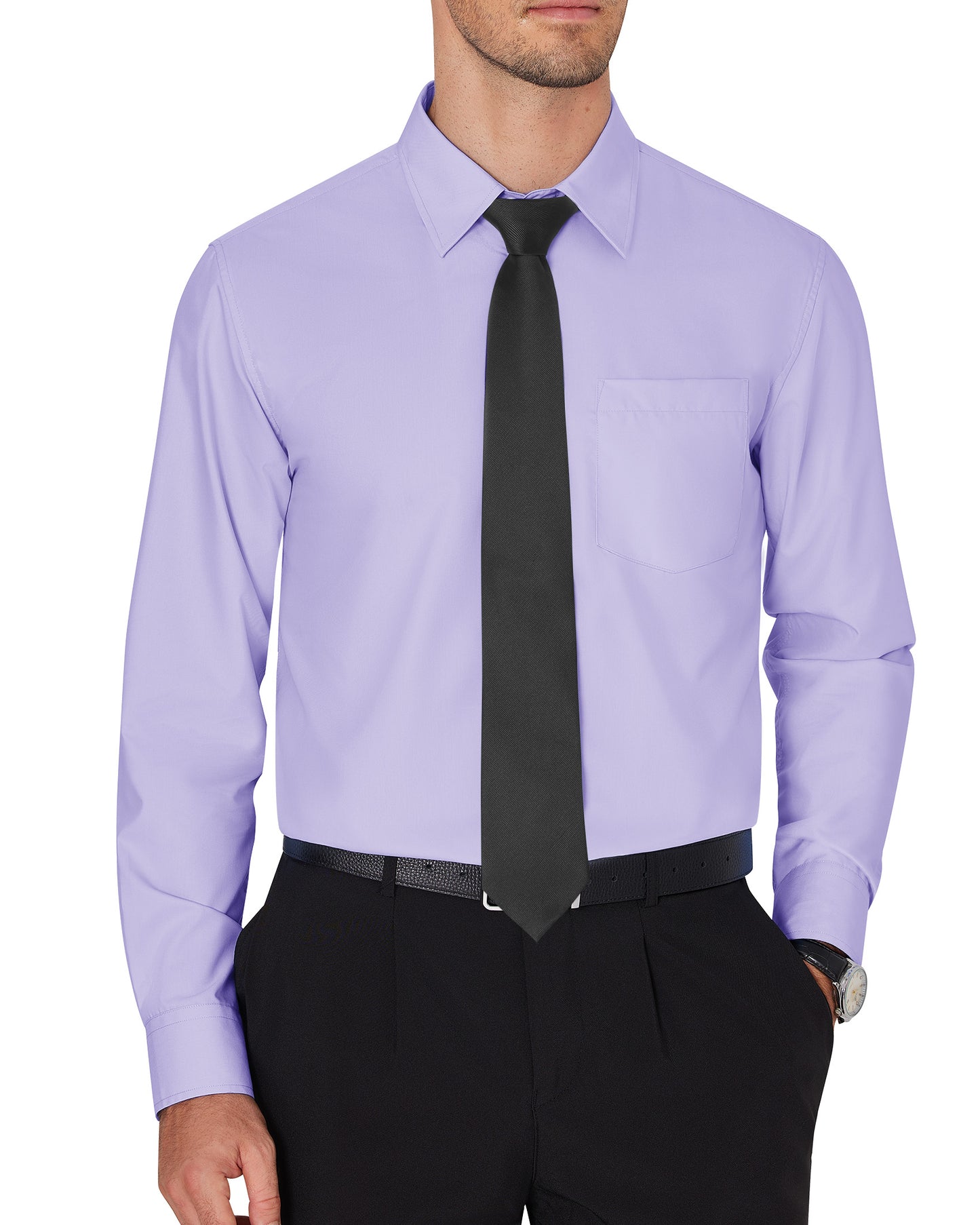 J.VER Men's Dress Wrinkle Free Long Sleeve Formal Button Down Shirts