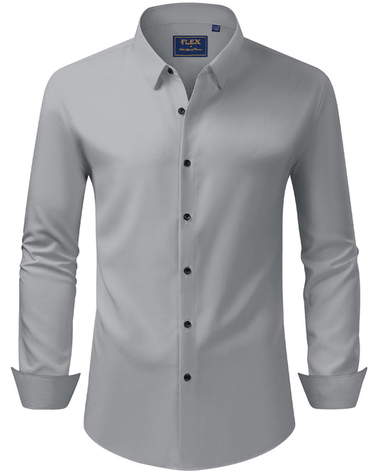 J.VER Men's Dress Shirts Stretch Long Sleeve Formal Shirt