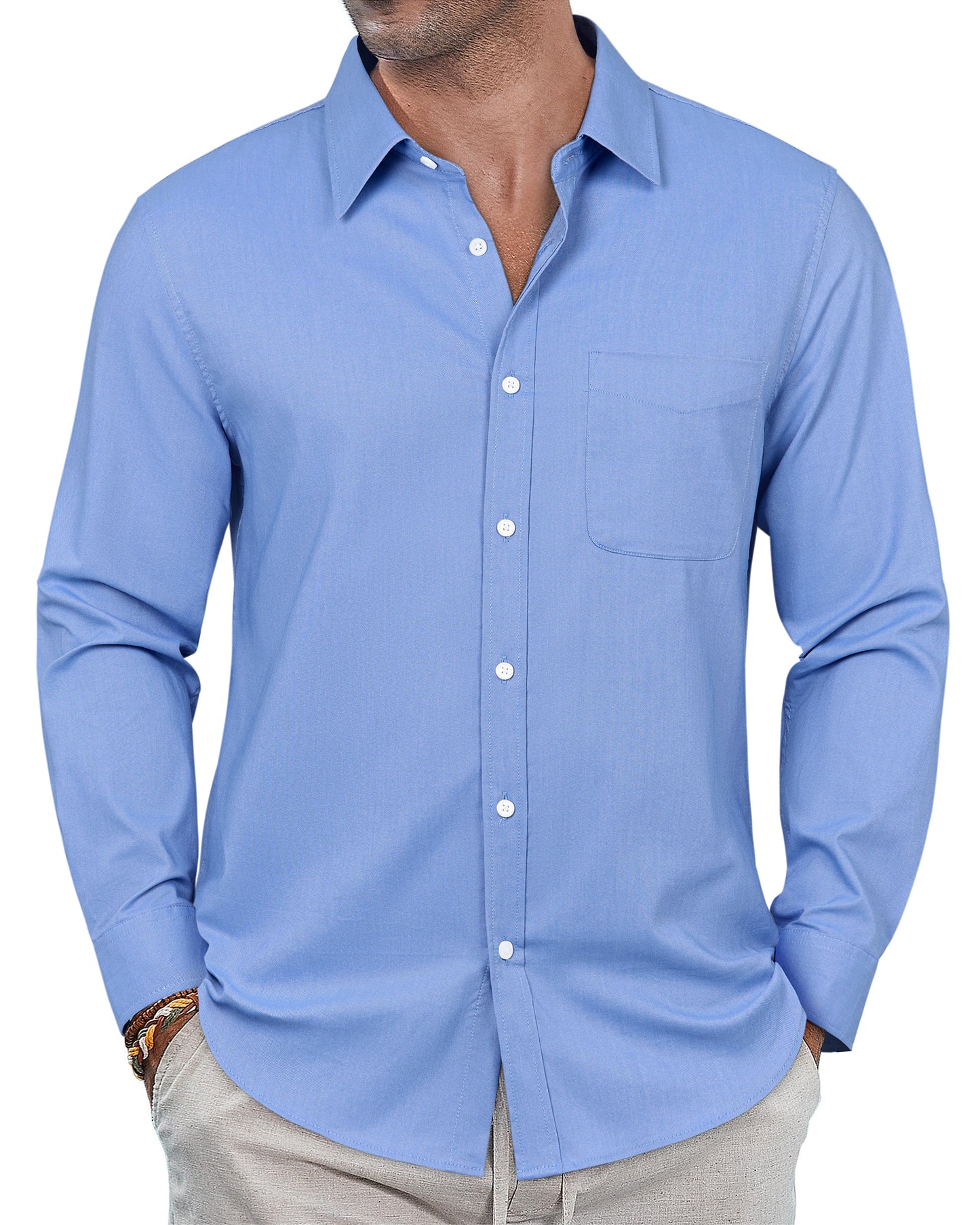 J.VER Oxford Shirts for Men Stretch Button Down Shirts