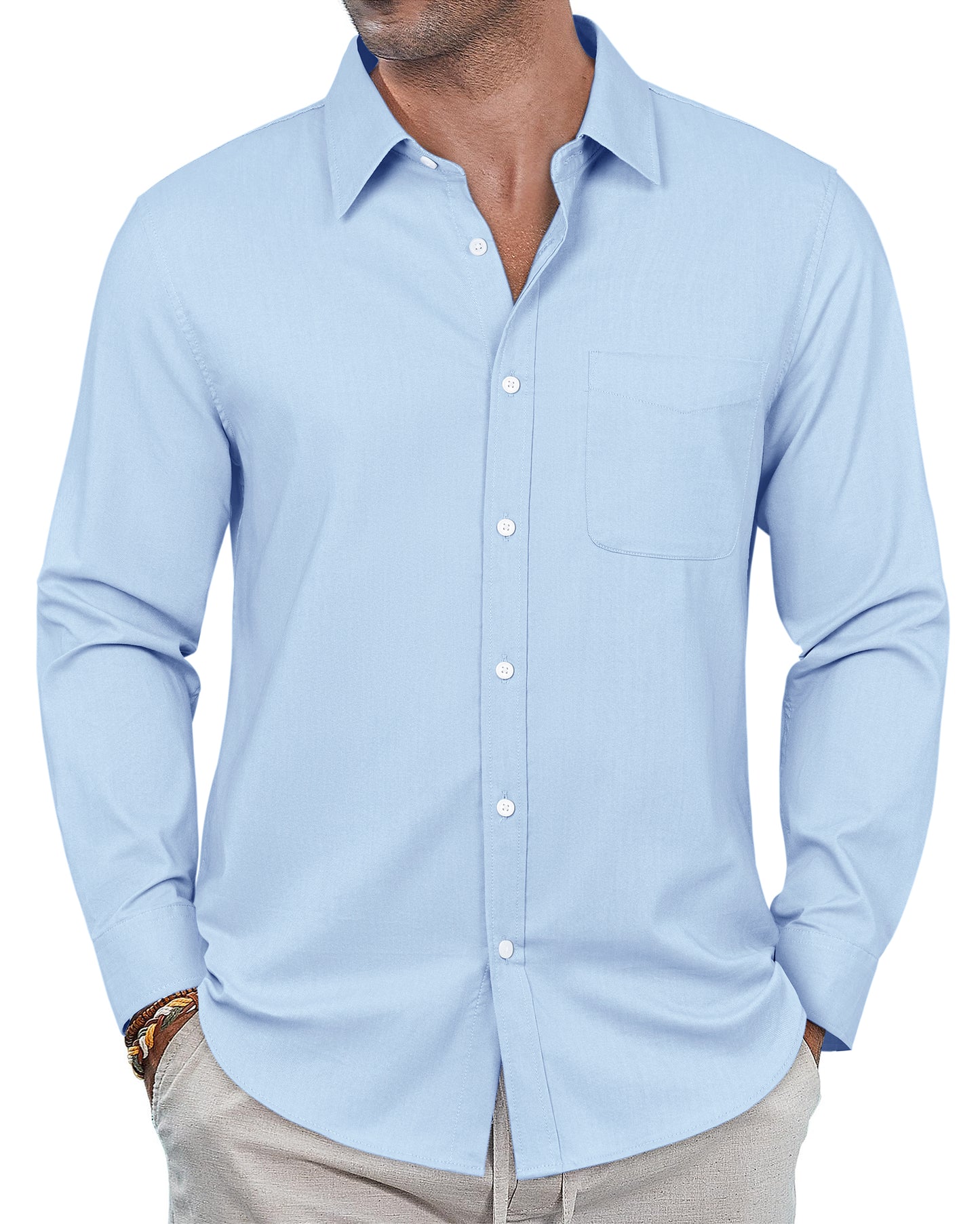 J.VER Oxford Shirts for Men Stretch Button Down Shirts