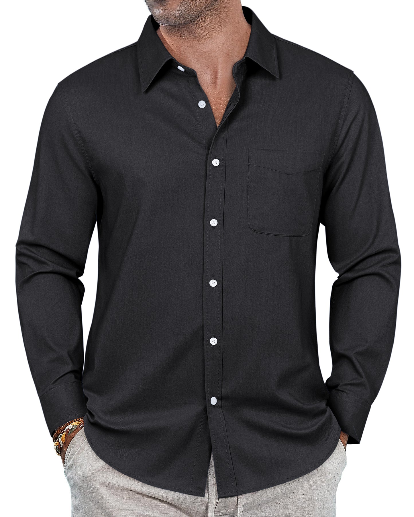 J.VER Oxford Shirts for Men Stretch Button Down Shirts