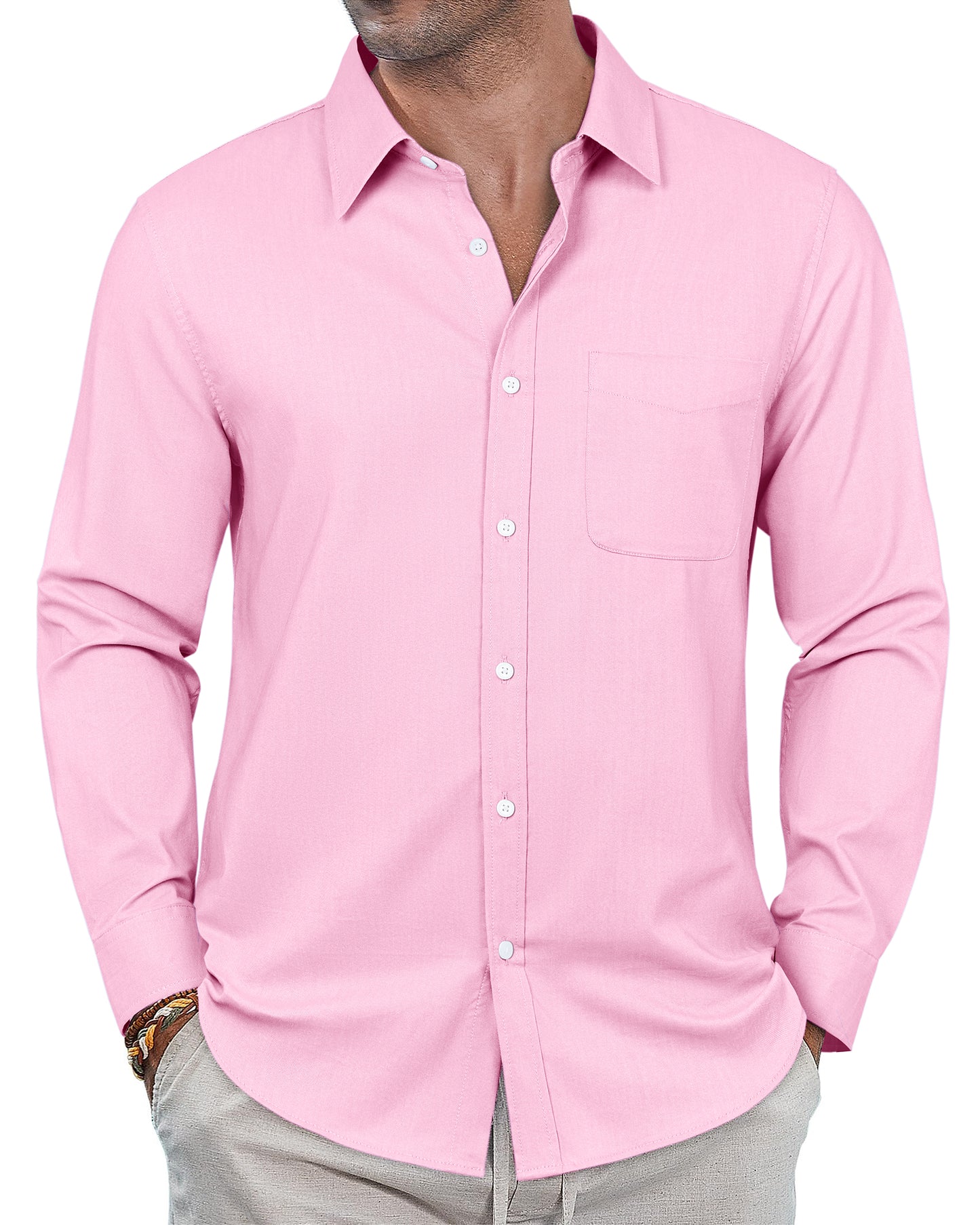 J.VER Oxford Shirts for Men Stretch Button Down Shirts