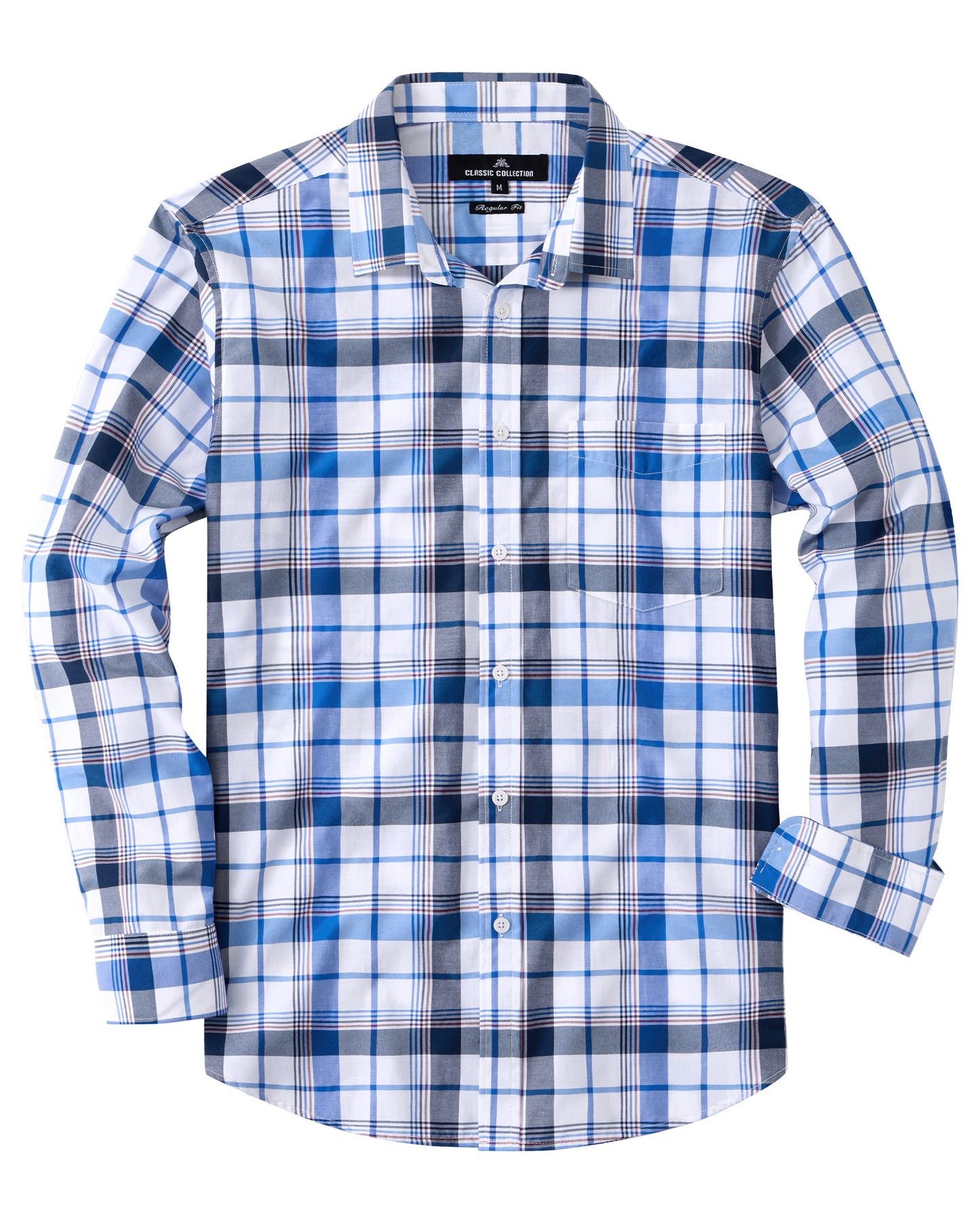 J.VER Mens Button Down Shirts Casual Long Sleeve Dress Shirt