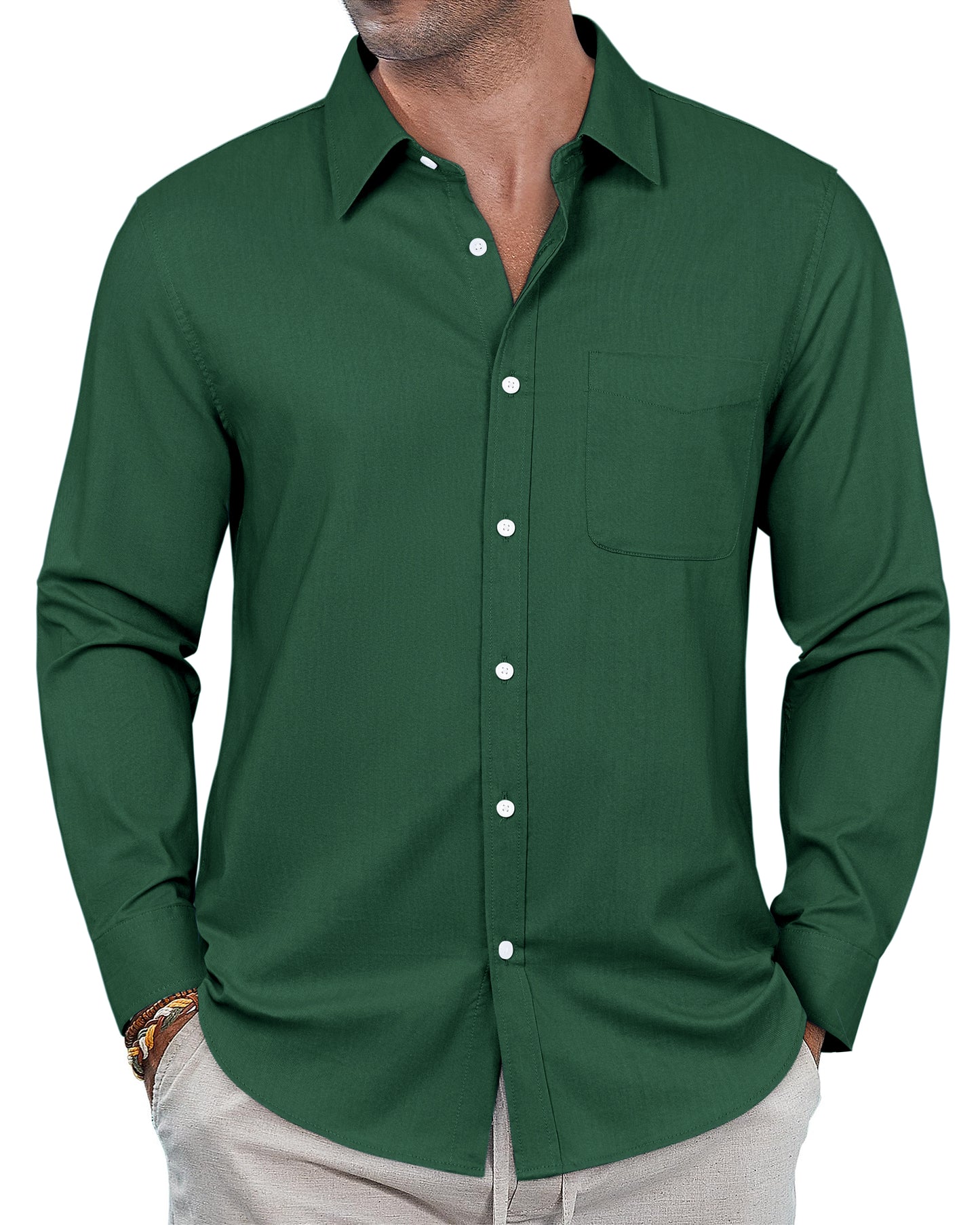 J.VER Oxford Shirts for Men Stretch Button Down Shirts