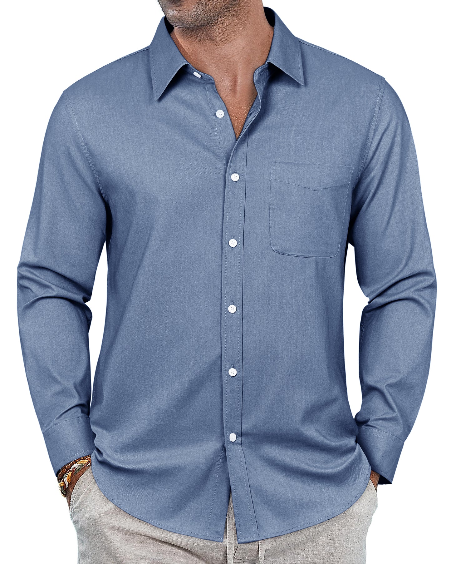 J.VER Oxford Shirts for Men Stretch Button Down Shirts