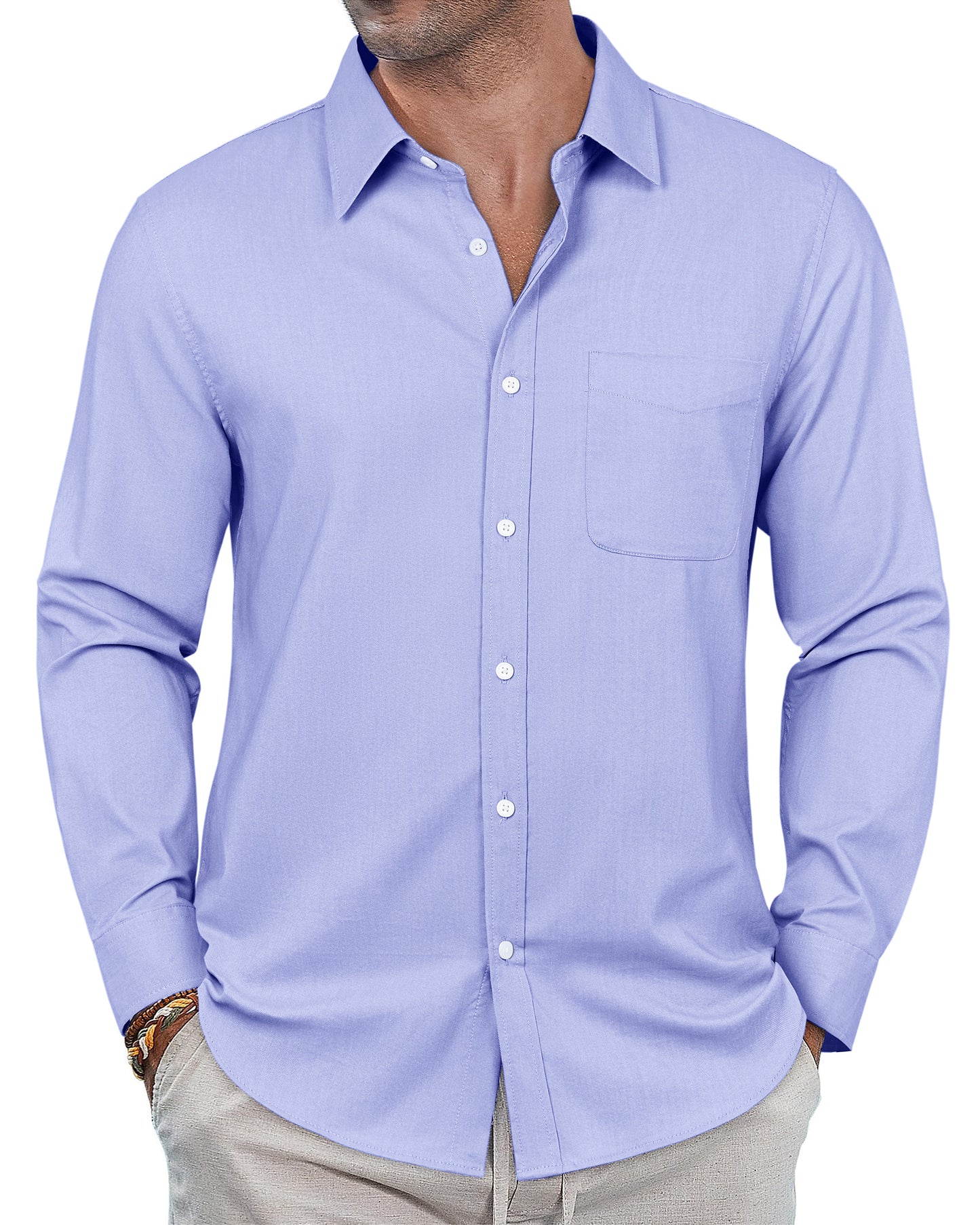 J.VER Oxford Shirts for Men Stretch Button Down Shirts