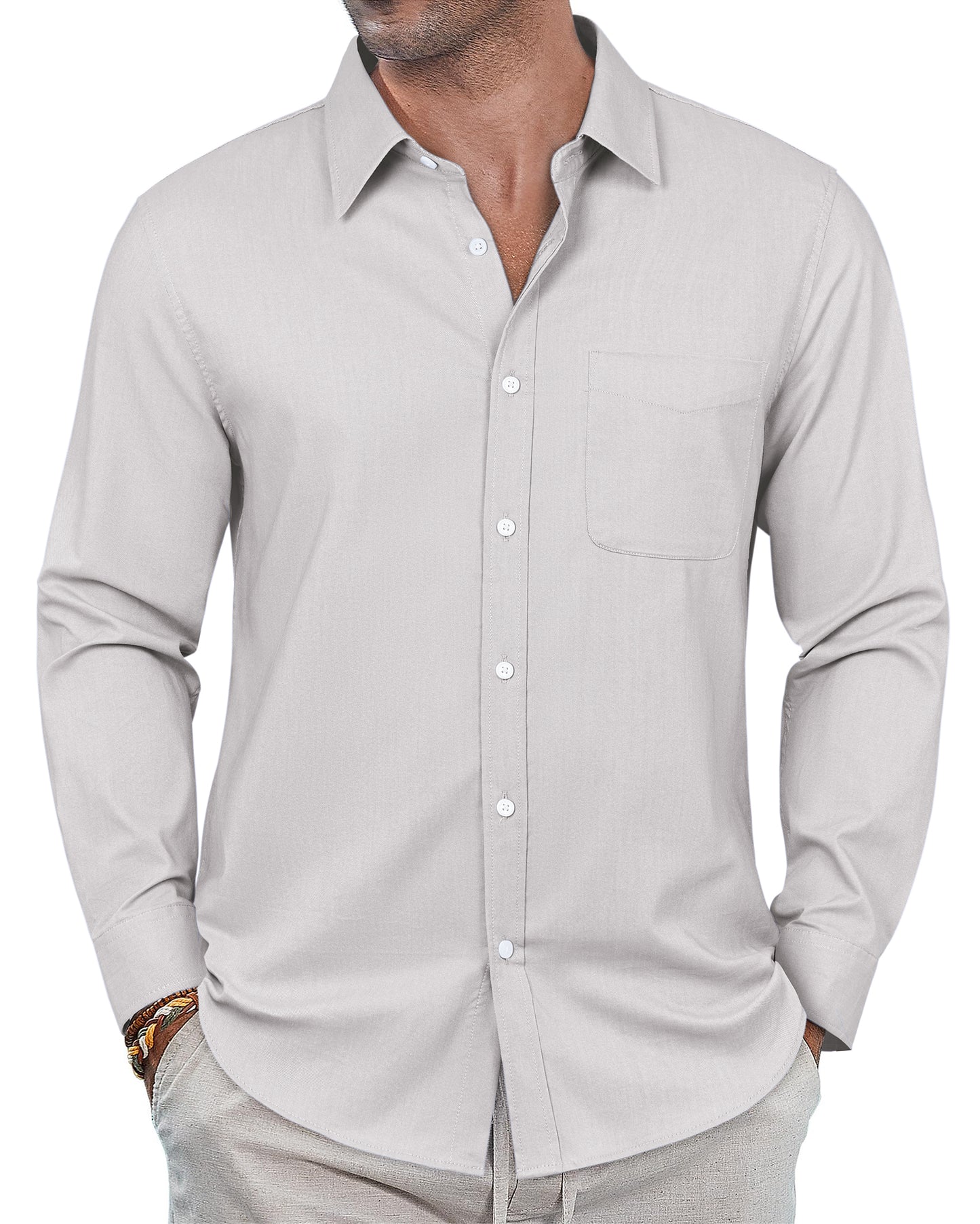 J.VER Oxford Shirts for Men Stretch Button Down Shirts