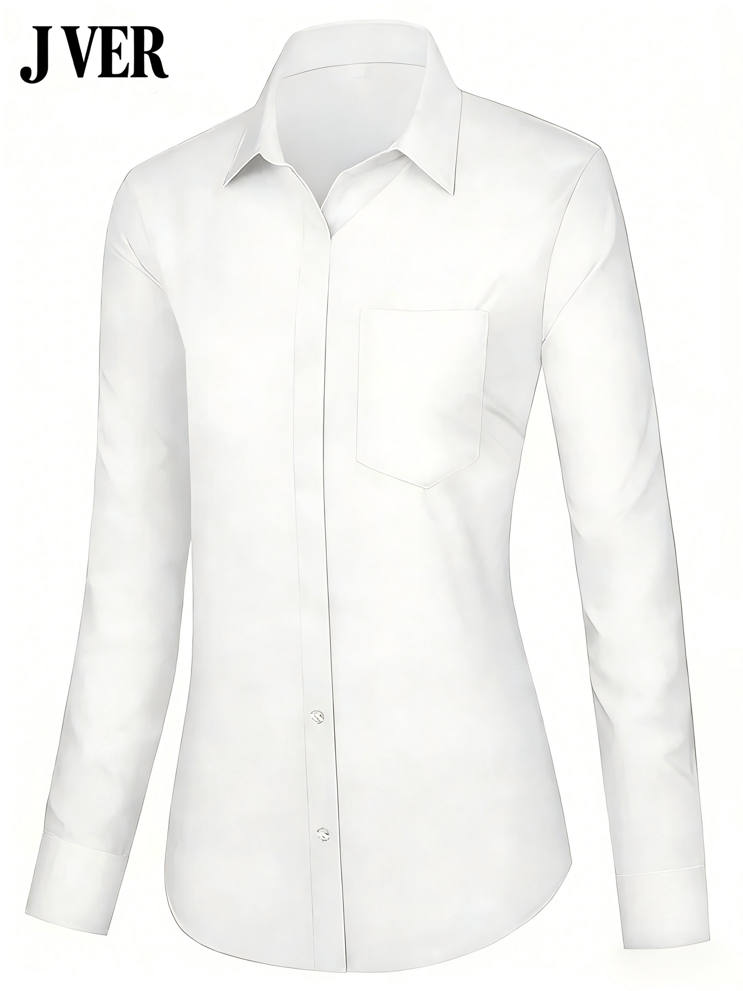 J VER Dress Shirts for Women Button Down Wrinkle Free Shirt