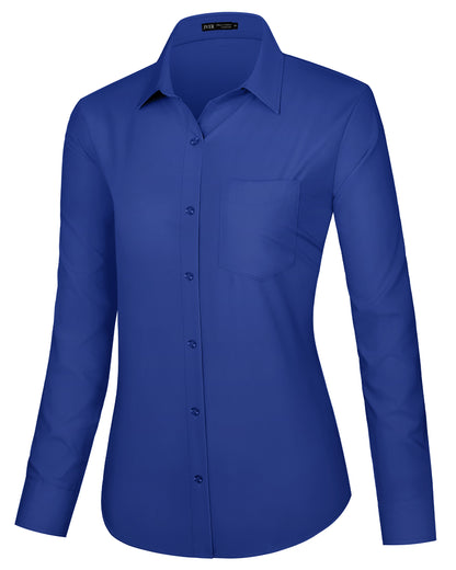 J.VER Dress Shirts for Women Button Down Wrinkle Free Shirt