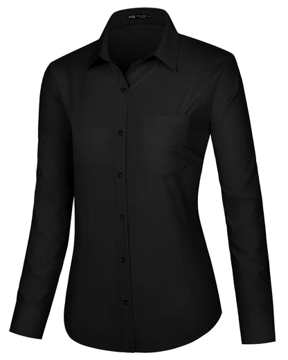 J.VER Dress Shirts for Women Button Down Wrinkle Free Shirt