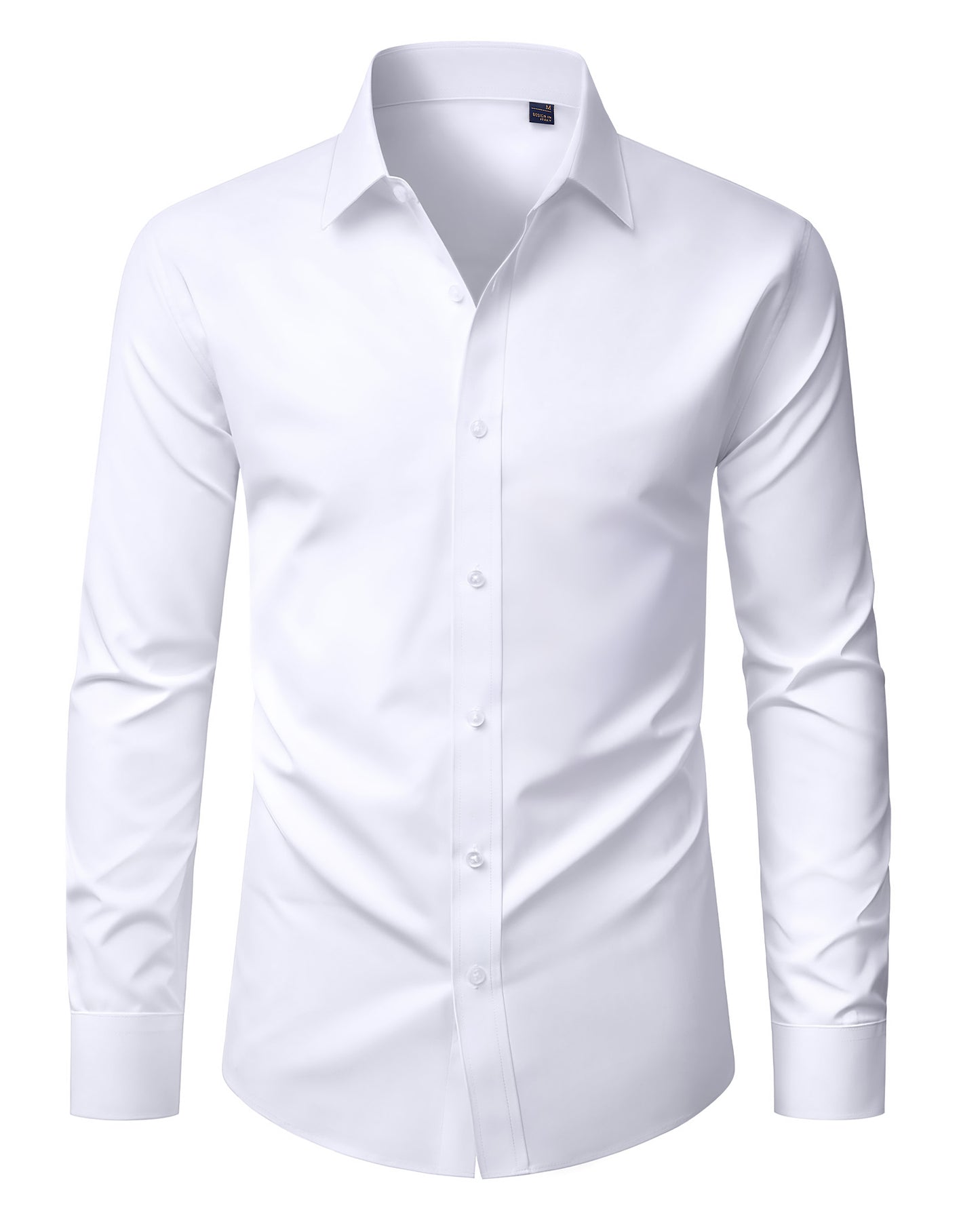 J.VER Mens Dress Shirts Long Sleeve Solid Formal Shirt
