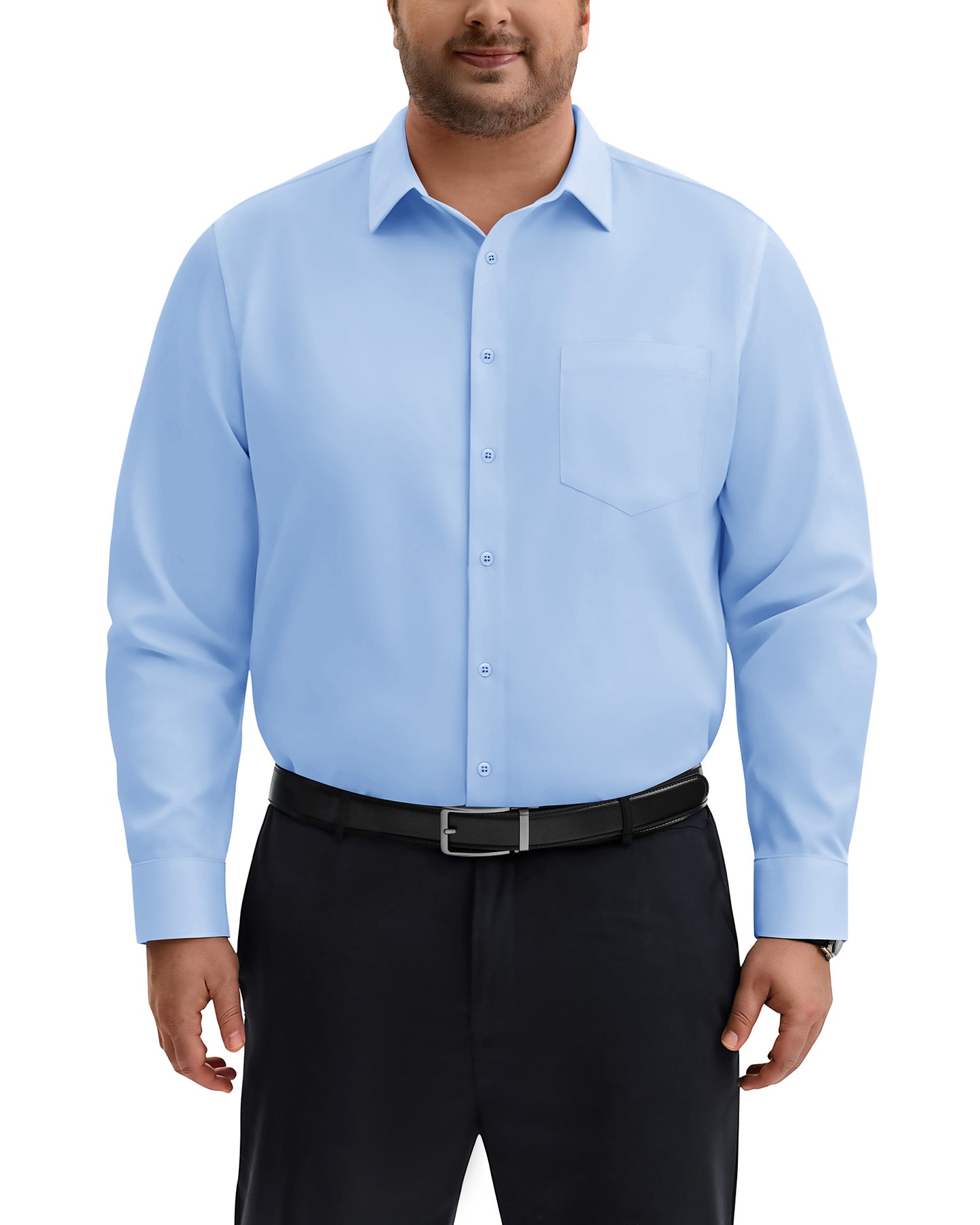J.VER Big and Tall Dress Shirts for Men Long Sleeve Shirt